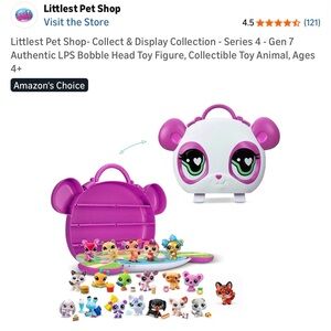 Littlest Pet Shop Pink and White Animal Case with Mini Figures